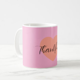 Thankful Heart Mug – Minimal Double Heart Design | Kaffeetasse