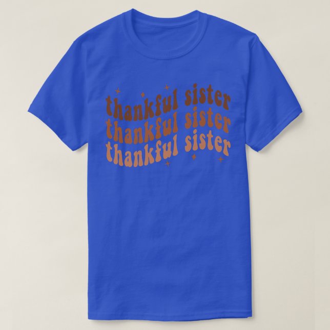 Thankful Sister Cheetah Heart Sister Life Fall Tha T-Shirt (Design vorne)