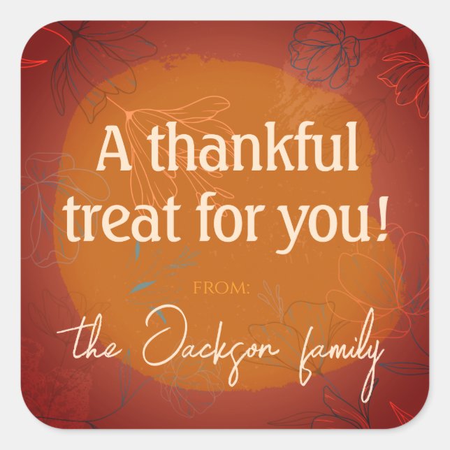 Thankful Treat Sticker -Autumn Warmth (Vorderseite)
