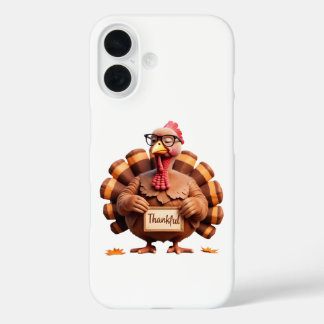 Thankful Turkey Design – Funny Holiday Art iPhone 16 Hülle