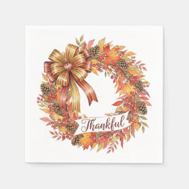 Thankful Wreath Serviette