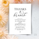 Thanks A Brunch, Modern Classy Wedding Einladung<br><div class="desc">Elegantly announce your happily ever after with our modern black and white theme, modern classy wedding elopement celebration invitation card, "Happily Ever After Brunch". Tailored for couples continuing their love story, this invitation strikes a perfect balance of sophistication and charm, setting the scene for an unforgettable event. Featuring a modern...</div>