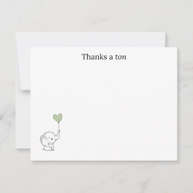 “Thanks a Ton” Thank You Note Card (Vorderseite)