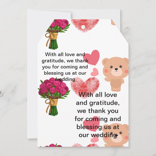 Thanks card dankeskarte (Vorderseite)