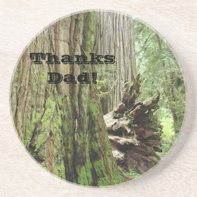 Thanks Dad! sandstone coasters Redwood Trees Untersetzer (Vorne)