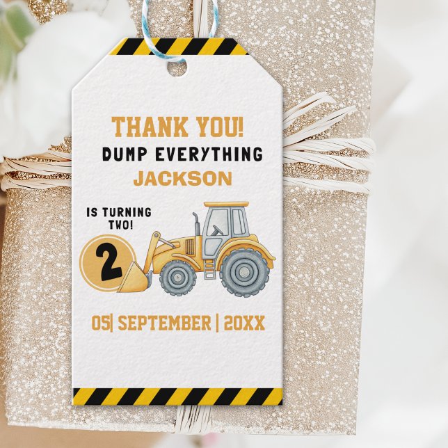 "Thanks for Building Memories –Construction Party Geschenkanhänger (Von Creator hochgeladen)