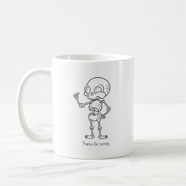 Thanks for coming skull kaffeetasse (Links)