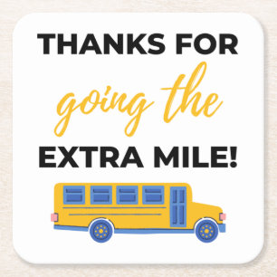 Thanks For Going The Extra Mile bl Rechteckiger Pappuntersetzer