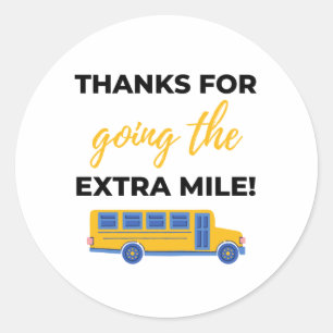 Thanks For Going The Extra Mile bl Runder Aufkleber