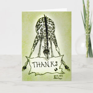 Thanks---- Giraffe Dankeskarte