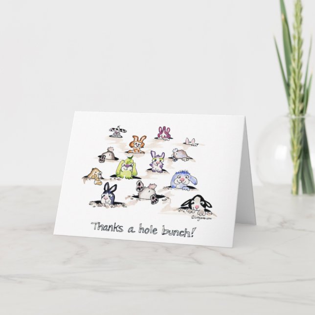Thanks in Hole Bunch Dankeskarte (Vorderseite)