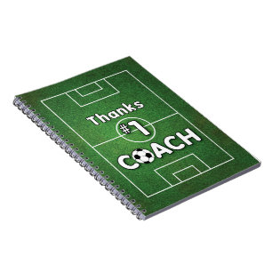 Thanks Soccer Coach Grass Field Notizblock