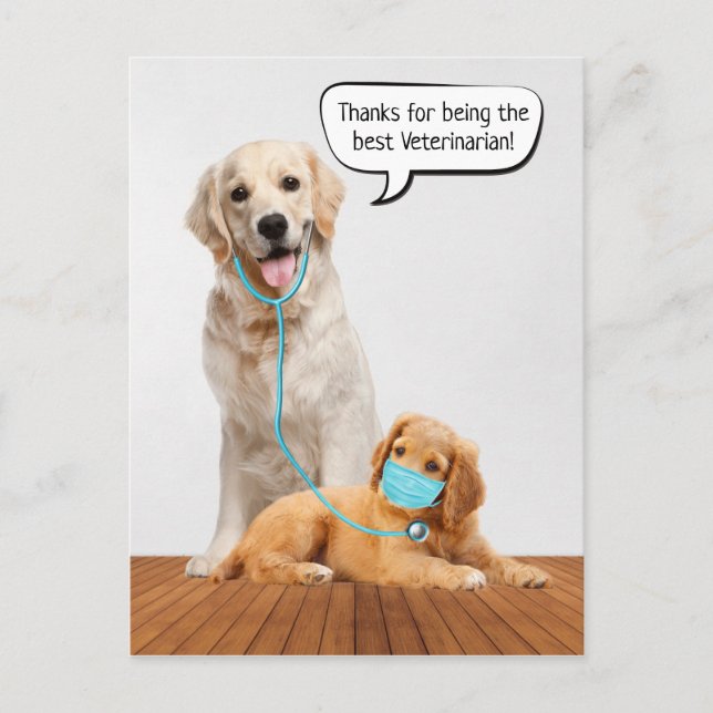 Thanks You to Veterinarian   Postkarte (Vorderseite)