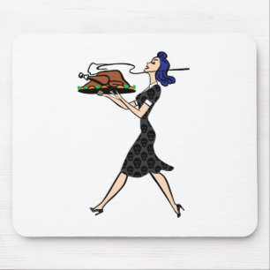 Thanksgiving 1950er Jahre Goth Hausfrau Mousepad
