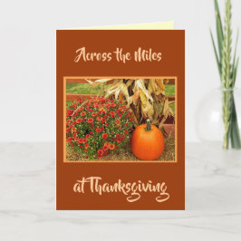 Thanksgiving À Travers Les Miles Carte De Voeux