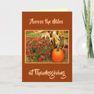 Thanksgiving À Travers Les Miles Carte De Voeux