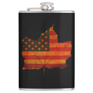 THANKSGIVING AMERICAN FLAG AUTUMN LEAVES GIFT FLACHMANN