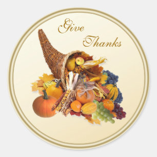 Thanksgiving. Autocollant Cornucopia