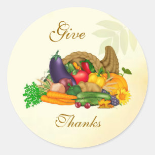 Thanksgiving. Autocollant Cornucopia