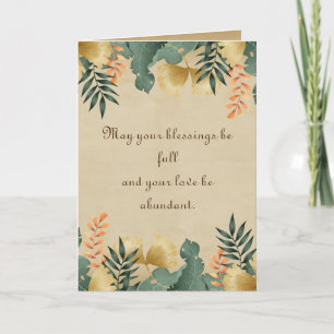 Thanksgiving Autumn Fall Vintage Card Karte