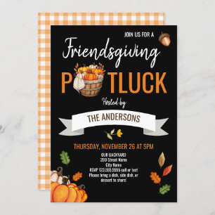 Thanksgiving avec Friends Potluck Invitation