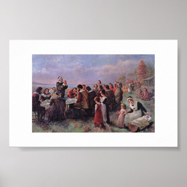 Thanksgiving Brownscombe Vintage Poster (Vorne)