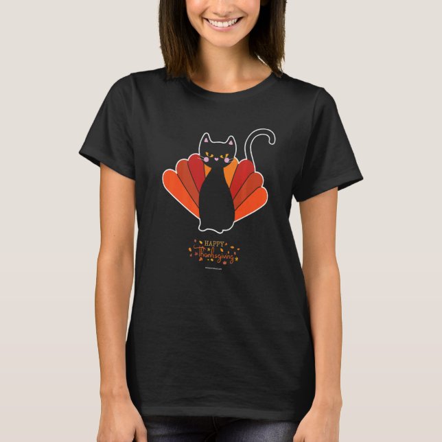 Thanksgiving Cat   T-Shirt (Vorderseite)