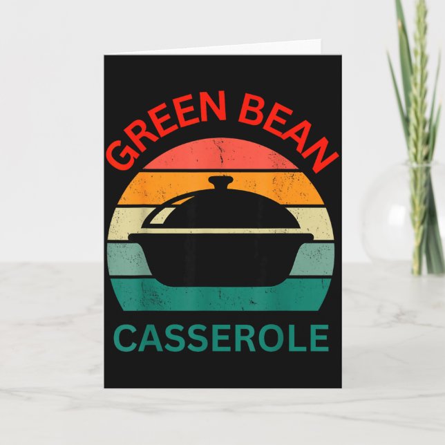 Thanksgiving Christmas Funny Green Bean Cerole Des Karte (Vorderseite)