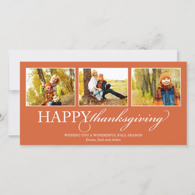 THANKSGIVING COLLAGE | CARTE PHOTO de vacances (Devant)