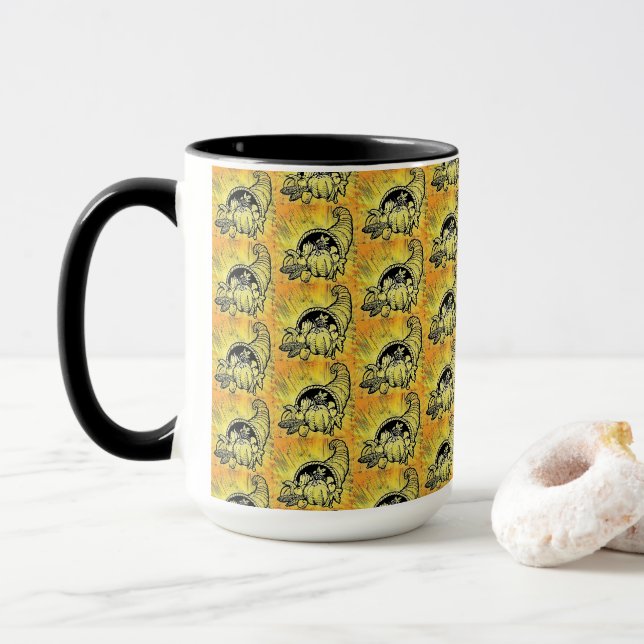 Thanksgiving Cornucopia Mug (Avec donut)