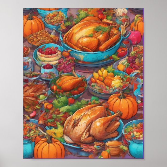 Thanksgiving Creative Food Poster Art (Devant)