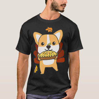 Thanksgiving Day Outfits Turkey Corgi mit Applepi T-Shirt