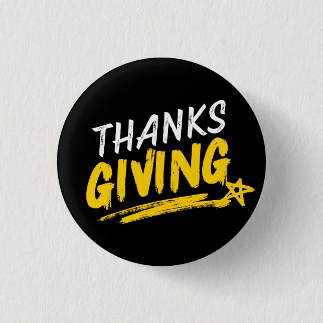 Thanksgiving Day Pin — Classic Patche Button (Vorderseite)