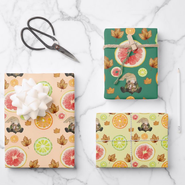Thanksgiving Decor Fall Farmhouse  Geschenkpapier Set (Vorderseite)