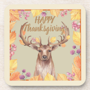 Thanksgiving Deer, Buck Design Dessous de verre