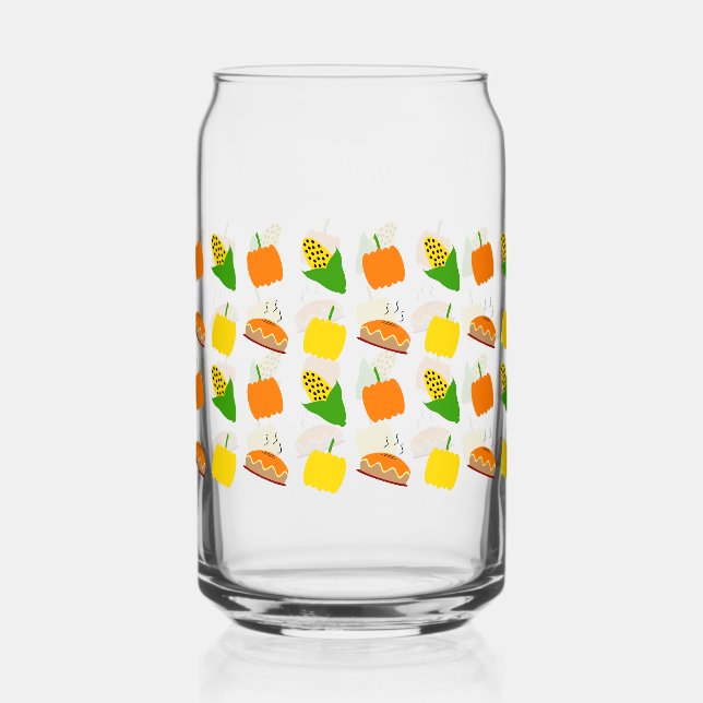 Thanksgiving Dinner Glass Can Thanksgiving Decor Dosenglas (Vorderseite)