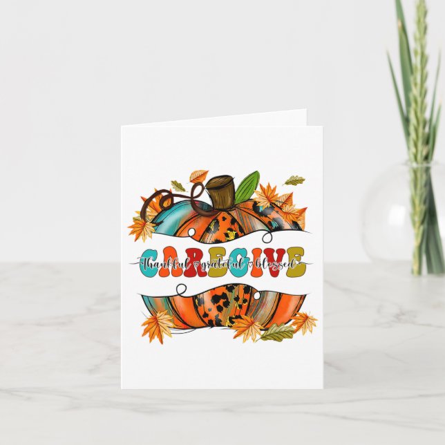 Thanksgiving Fall Autumn Karte (Vorderseite)