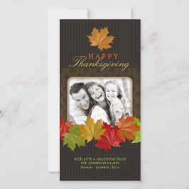 Thanksgiving Fall Leaves carte photo