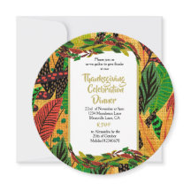 Thanksgiving Fall Rustic Automne Dîner Invitation