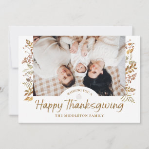 Thanksgiving Foliing Automne Feuilles Carte de vac