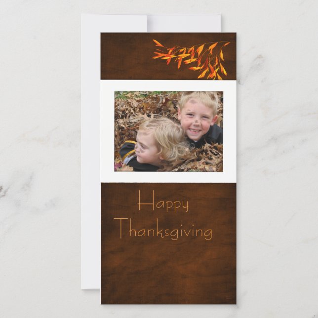 Thanksgiving Fotcard Feiertagskarte (Vorderseite)