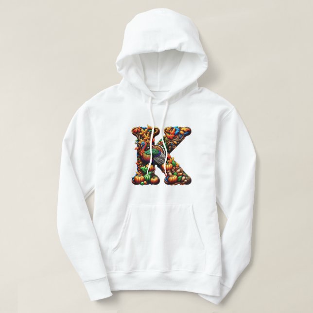 Thanksgiving gift for letter k hoodie (Design vorne)