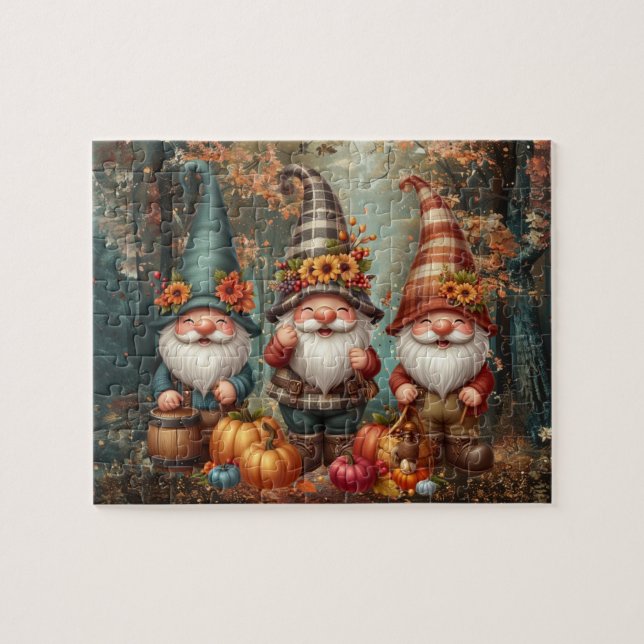 Thanksgiving Gnomes Trio Puzzle (Horizontal)