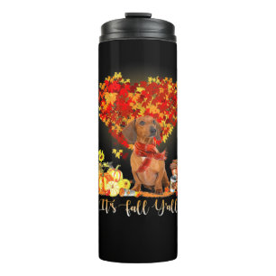 Thanksgiving It's Fall Y'all Dachshund Thermosbecher