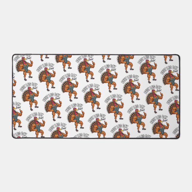Thanksgiving Leg Day  Desk Mat Schreibtischunterlage (Vorderseite)