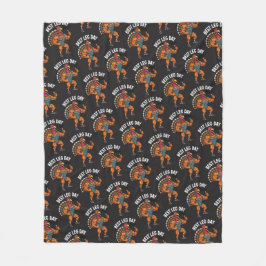 Thanksgiving Leg Day Fleece Blanket
