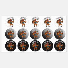 Thanksgiving Leg Day Labels Etiketten