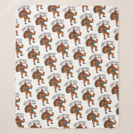 Thanksgiving Leg Day Sherpa Blanket Sherpadecke