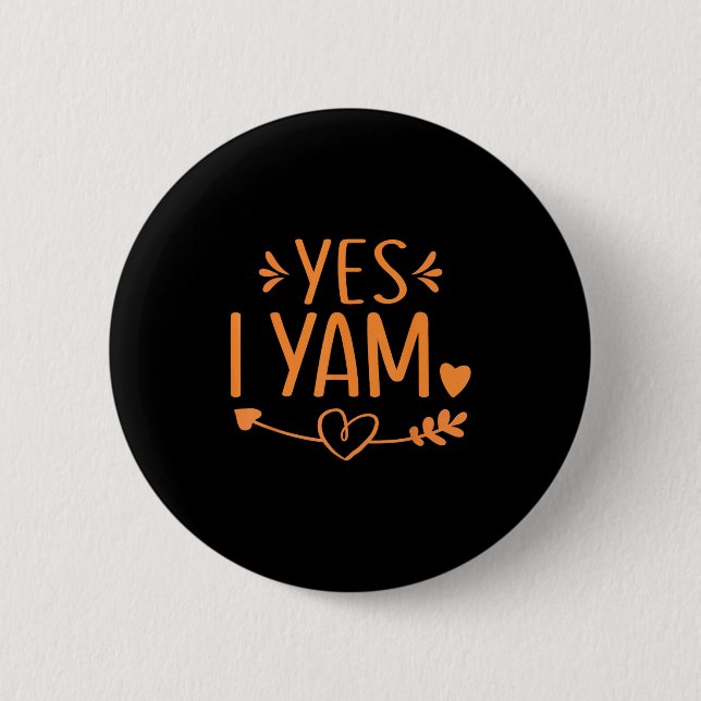 Thanksgiving Matching Couples Outfit Sweet Tato Ye Button (Vorderseite)
