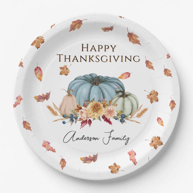 Thanksgiving Paper Plate Pappteller (Vorderseite)